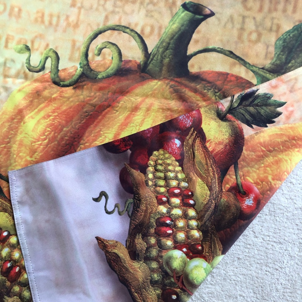 🍂NEW Toland Give Thanks Thanksgiving Artists Bart & Marilyn Wolf Flag - Picture 6 of 6